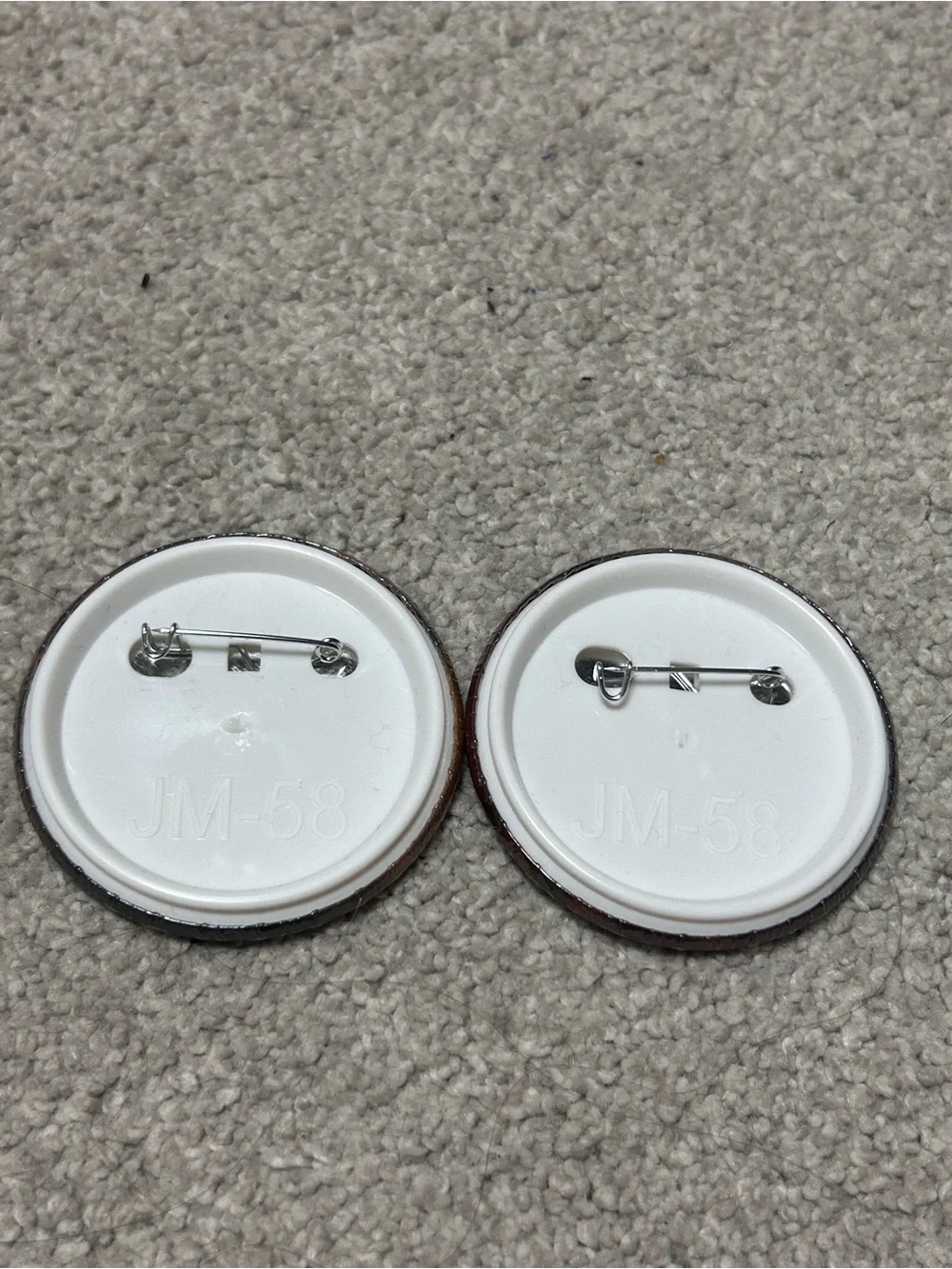 Kids Character Button Pins - Orange/Brown (Set of 2)